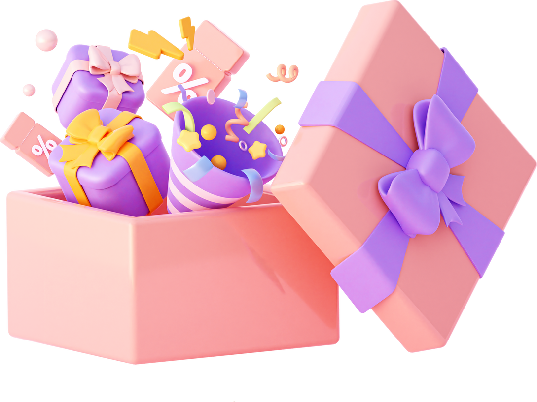 Gift box with coupons